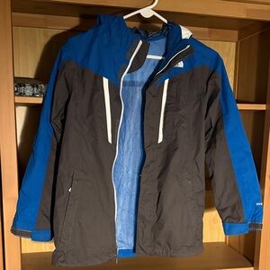 The North Face Boys Triclimate Blue and Gray Ski Snow Jacket Large 14/16